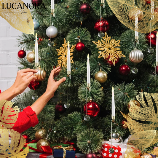 LumiOrn™ Świece LED z kryształową kulą na choinkę