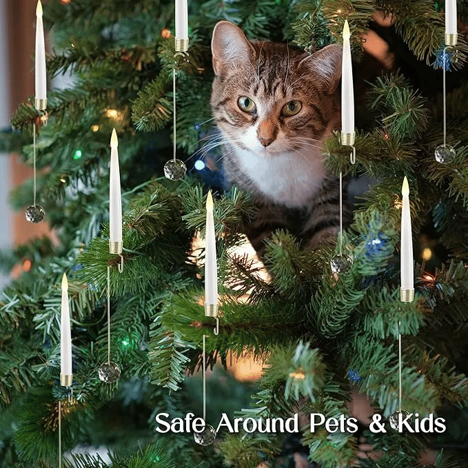 LumiOrn™ Świece LED z kryształową kulą na choinkę