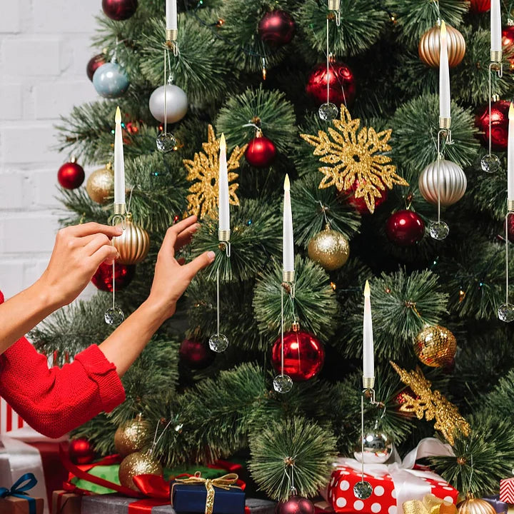 LumiOrn™ Świece LED z kryształową kulą na choinkę