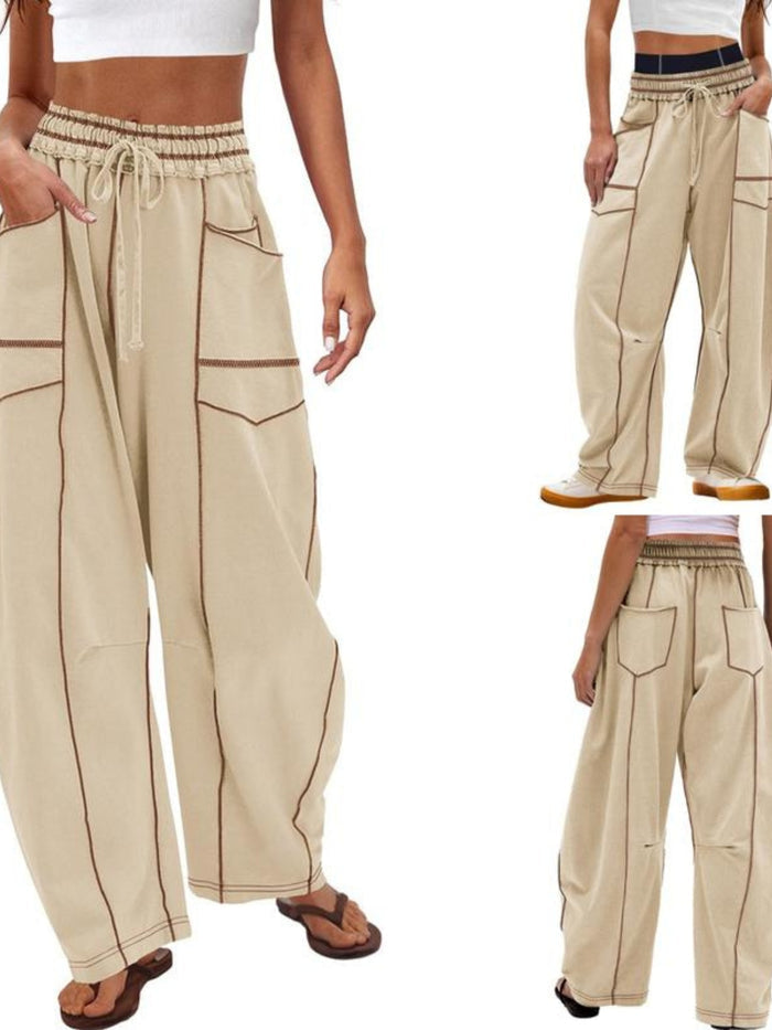 Luminosa Pulice™ Damskie spodnie z luźnymi szerokimi nogawkami