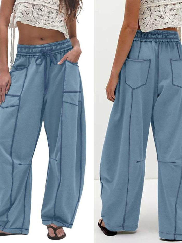 Luminosa Pulice™ Damskie spodnie z luźnymi szerokimi nogawkami