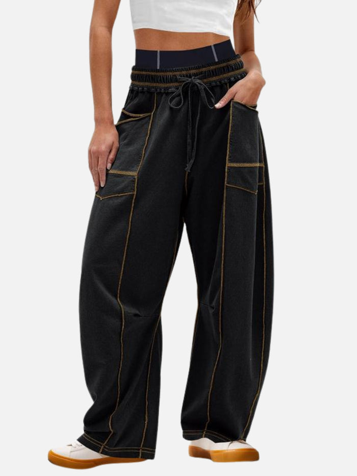 Luminosa Pulice™ Damskie spodnie z luźnymi szerokimi nogawkami