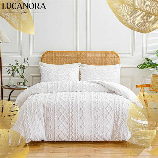 LuxeBed™ Zestaw pościeli z tłoczonymi detalami