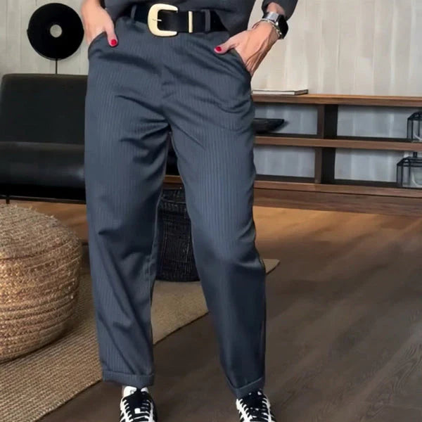 Magda Aloisi™ Spodnie formalne damskie z wysokim stanem