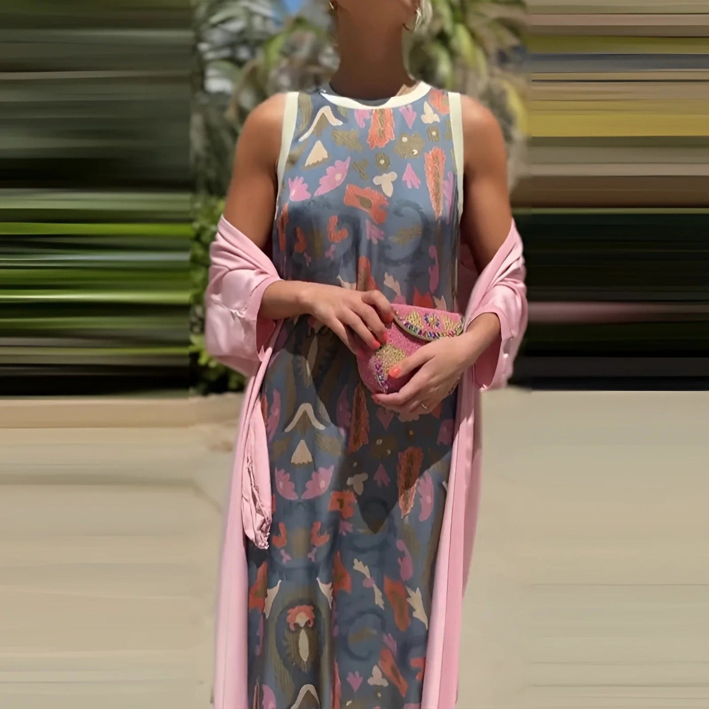 Maruta Fabrizi™ Damska sukienka maxi bez rękawów z dekoltem halter