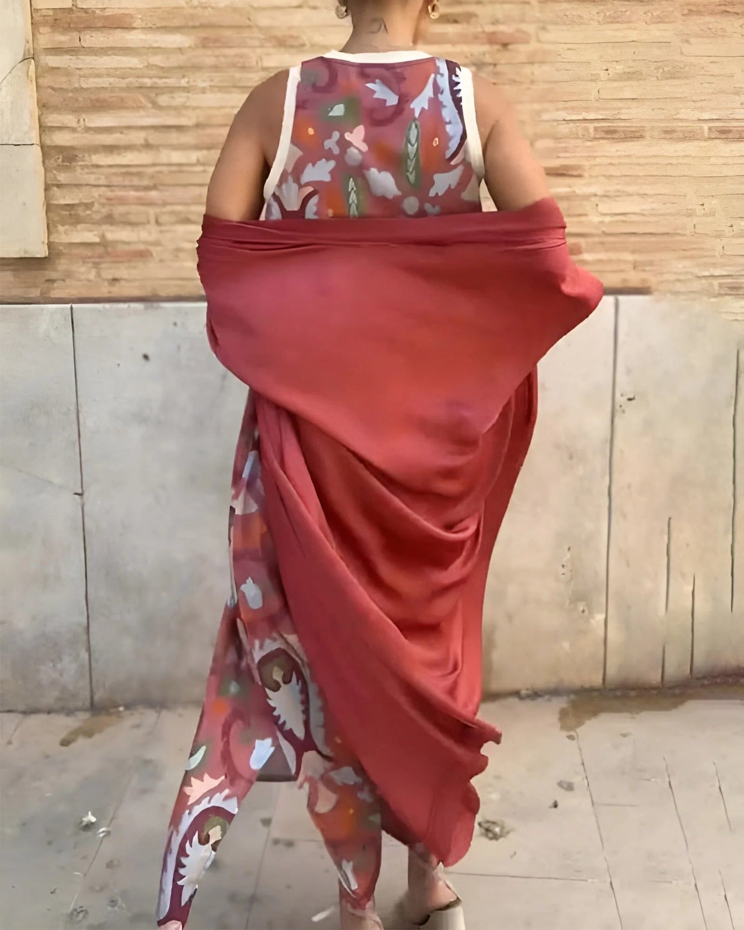 Maruta Fabrizi™ Damska sukienka maxi bez rękawów z dekoltem halter