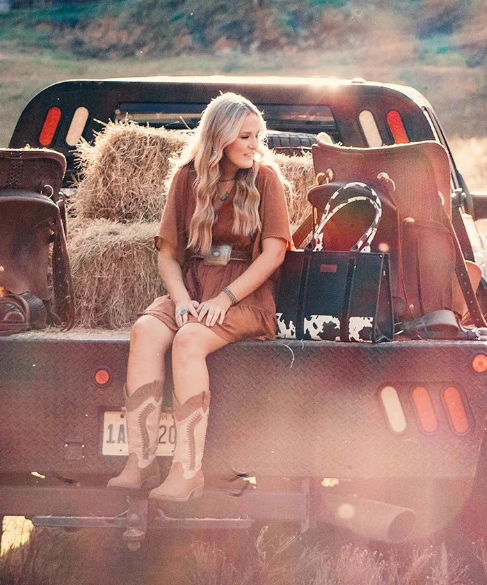 Miriam Cenci™ Torba na ramię ze wzorem w krowie łatki