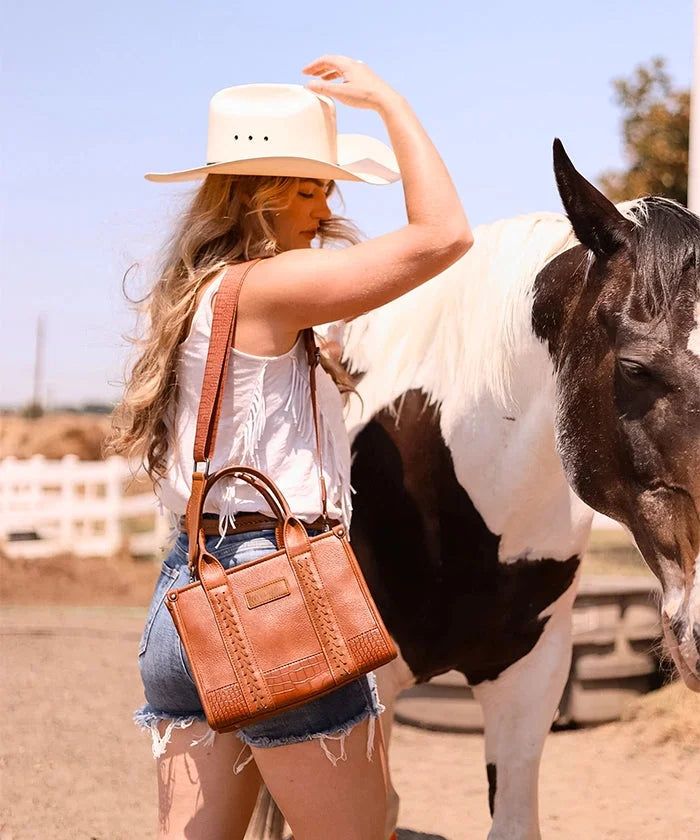 Miriam Cenci™ Torba na ramię ze wzorem w krowie łatki