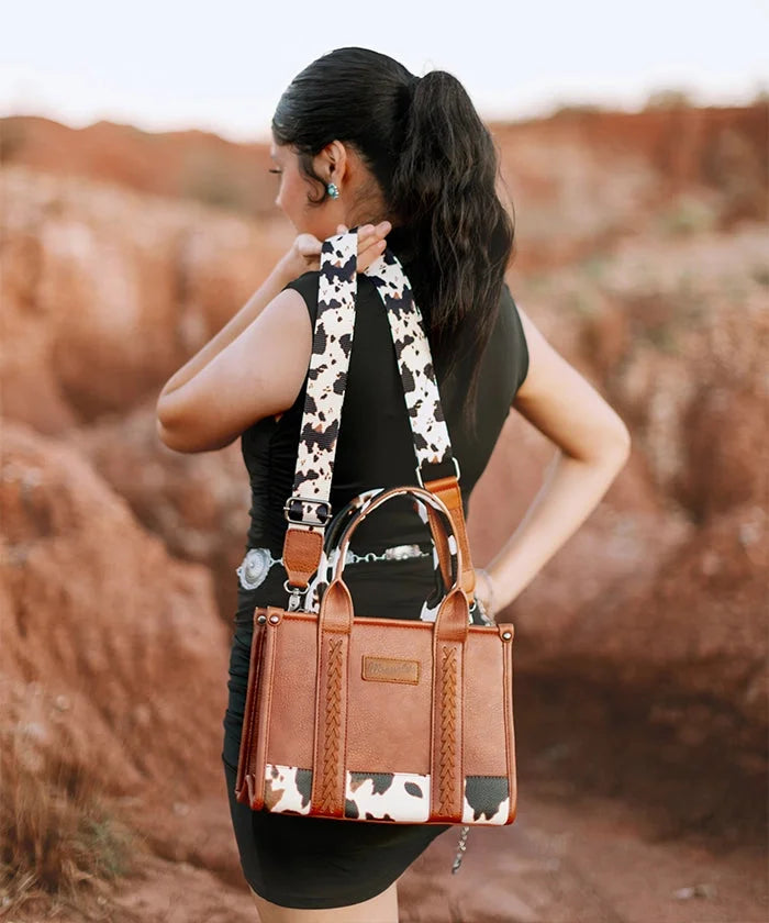 Miriam Cenci™ Torba na ramię ze wzorem w krowie łatki