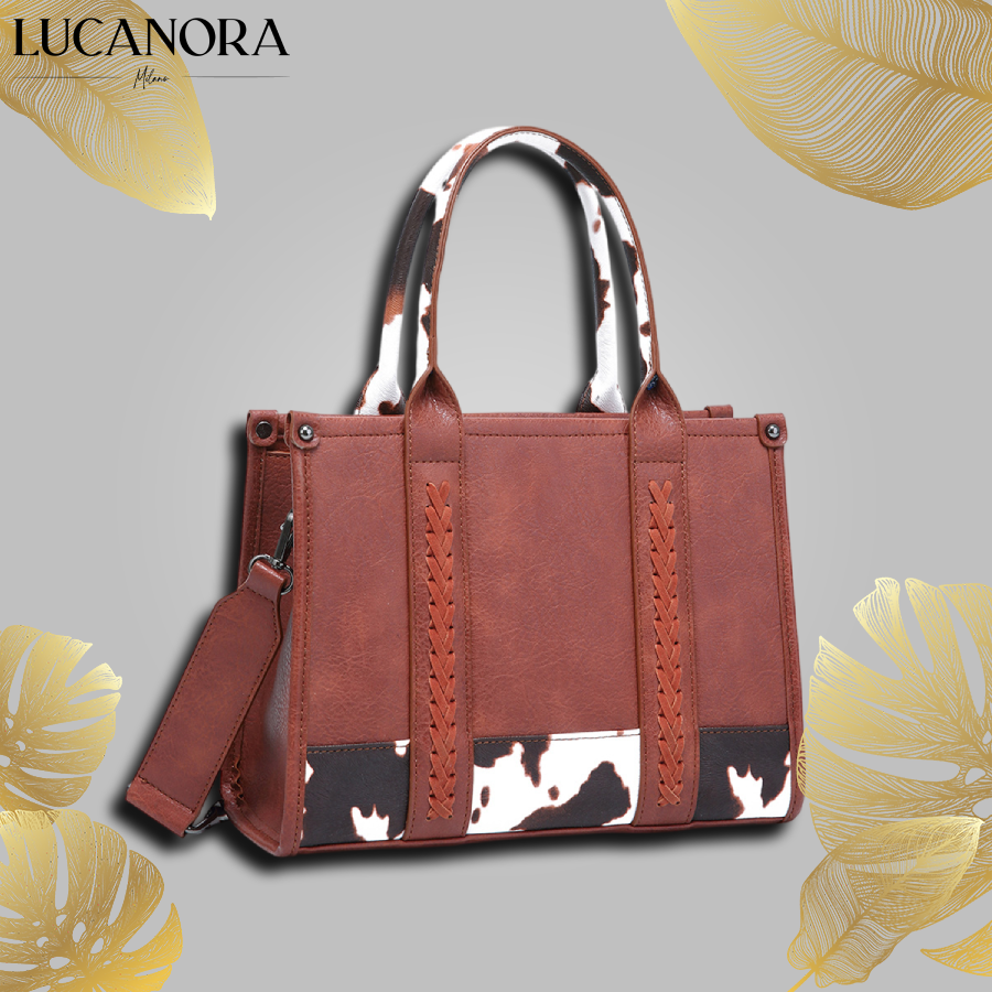 Miriam Cenci™ Torba na ramię ze wzorem w krowie łatki