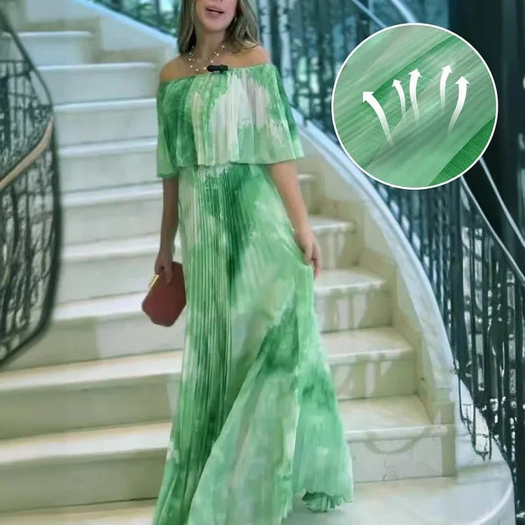 Natalina Vescovi™ Damska sukienka plisowana bez ramiączek
