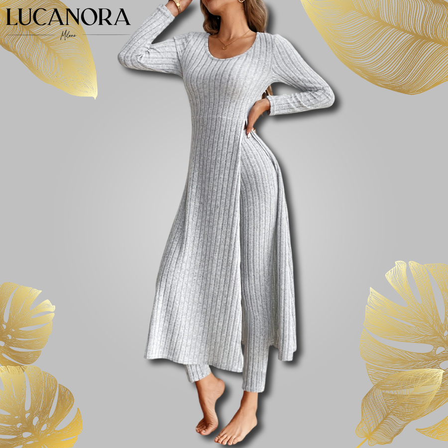 Nicole Coiro™ Komplet dwuczęściowy z tuniką z długim rękawem