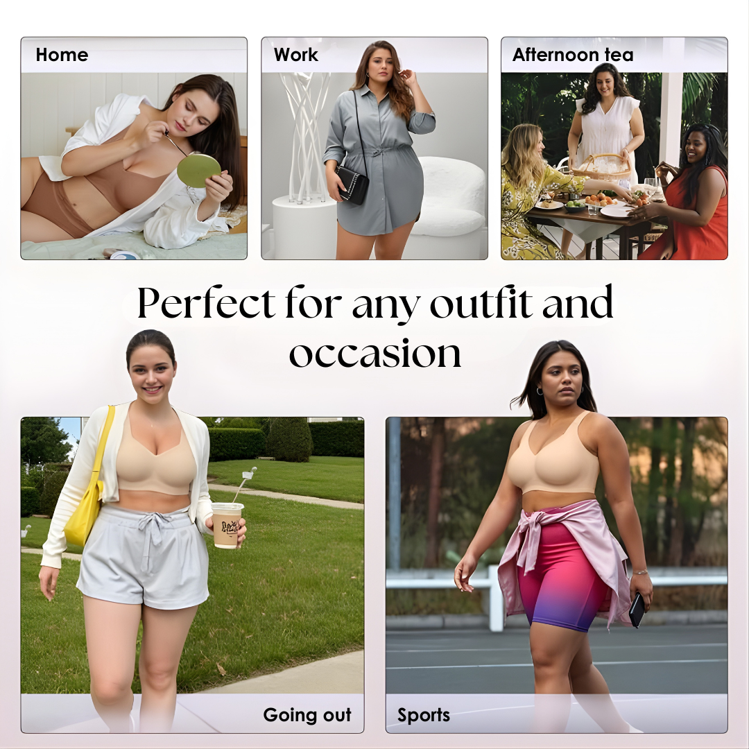 Nicoletta Rini™ Biustonosz bezszwowy z 4-warstwową wkładką żelową