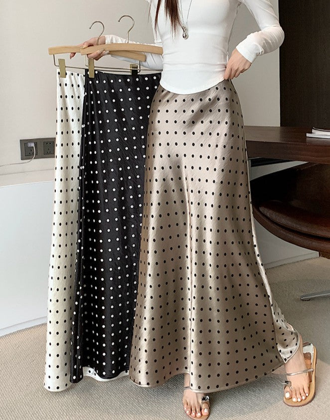 Nives Zangara™ Satynowa spódnica w kropki