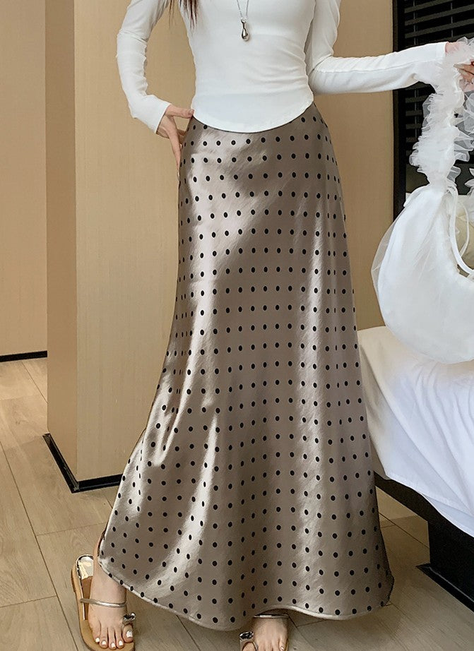 Nives Zangara™ Satynowa spódnica w kropki