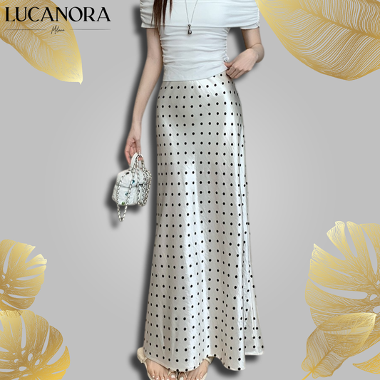 Nives Zangara™ Satynowa spódnica w kropki