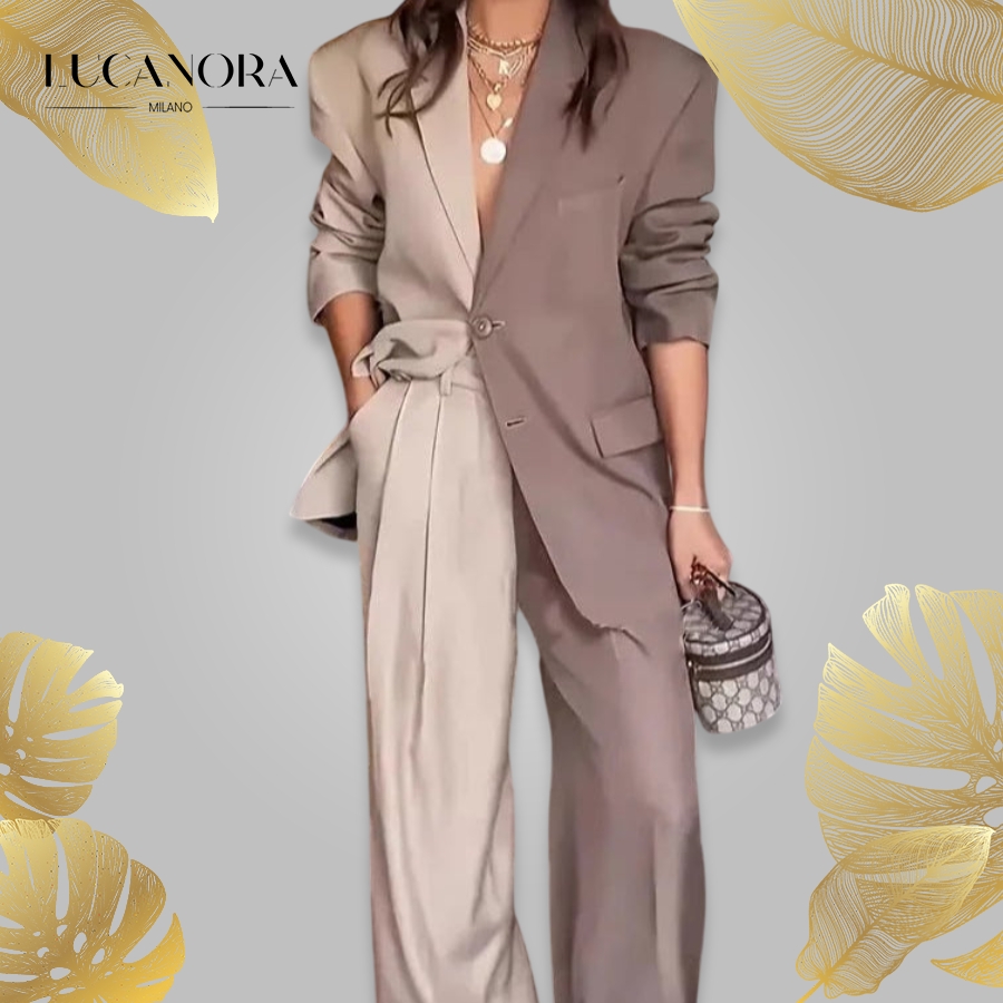 Norma Risi™ Stylowy dwukolorowy zestaw