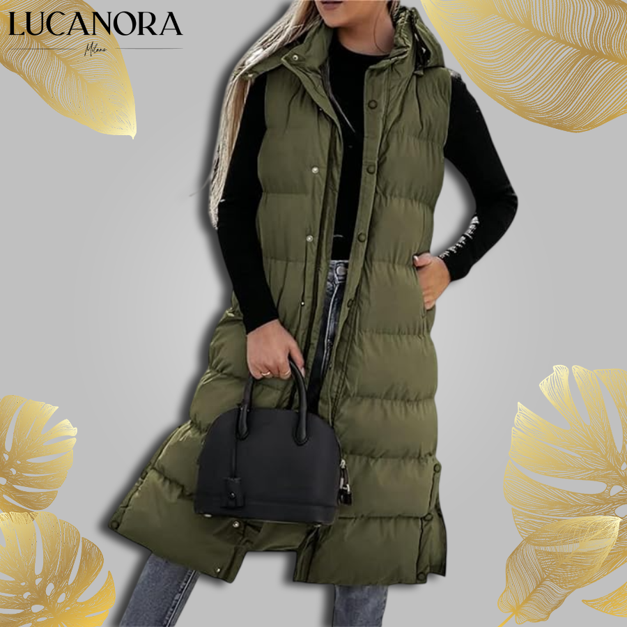 Oriana Luisi™ Damska długa pikowana kamizelka