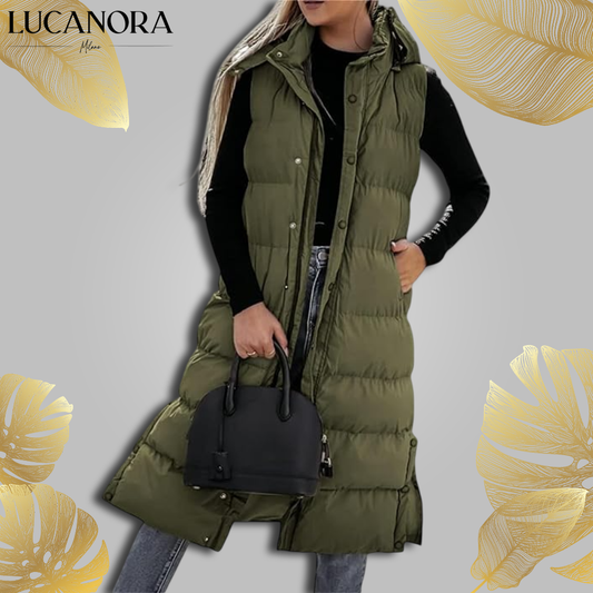 Oriana Luisi™ Damska długa pikowana kamizelka