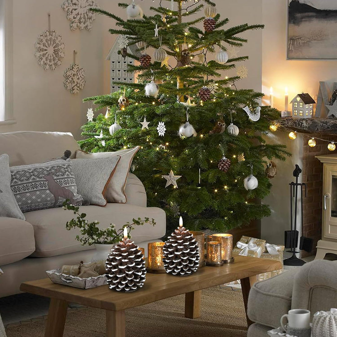 PineCharm™ Świece w kształcie szyszek sosnowych