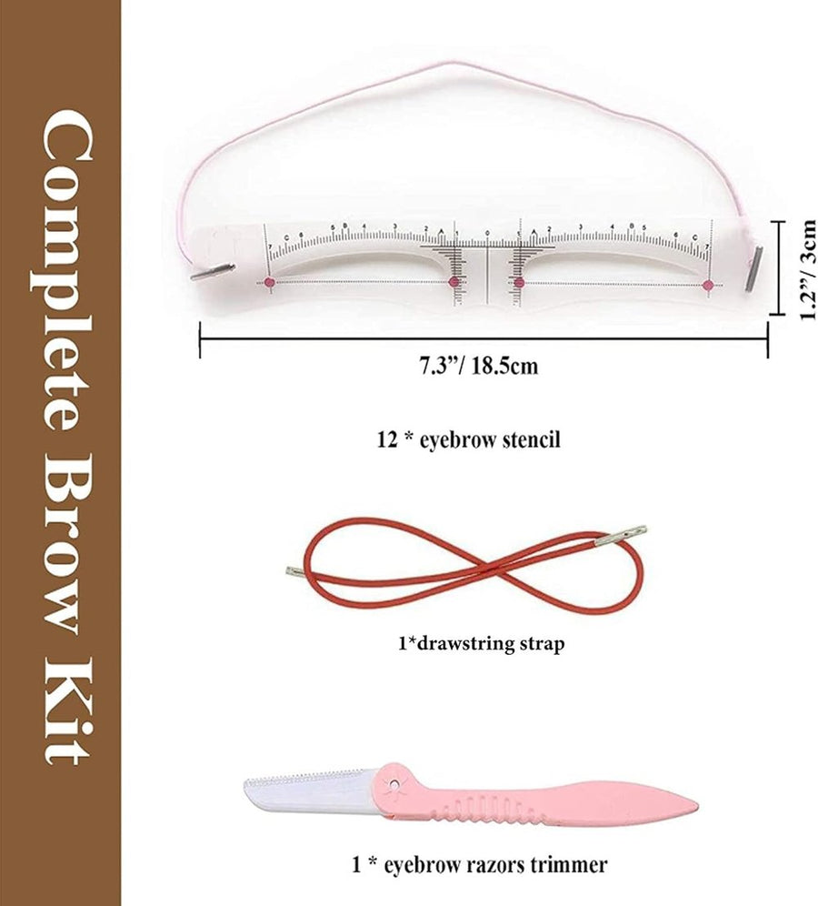 ProArch™ Wielorazowe szablony do brwi z gumką