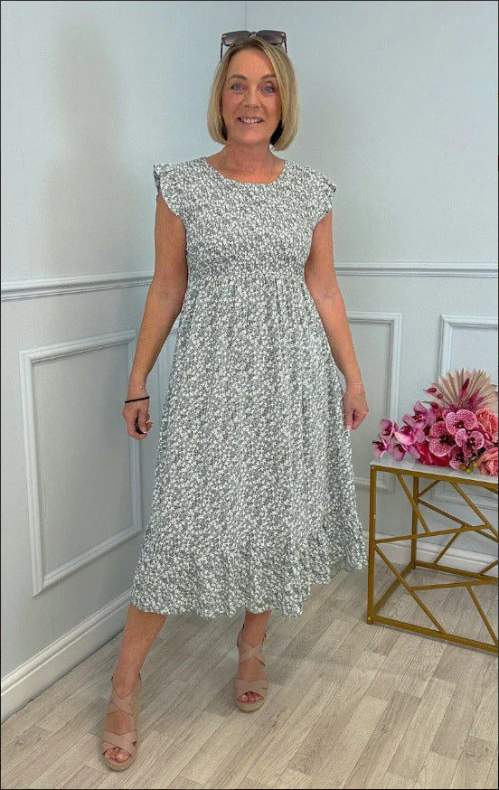 Rosa Fucci™ Elegancka sukienka z kwiatowym wzorem