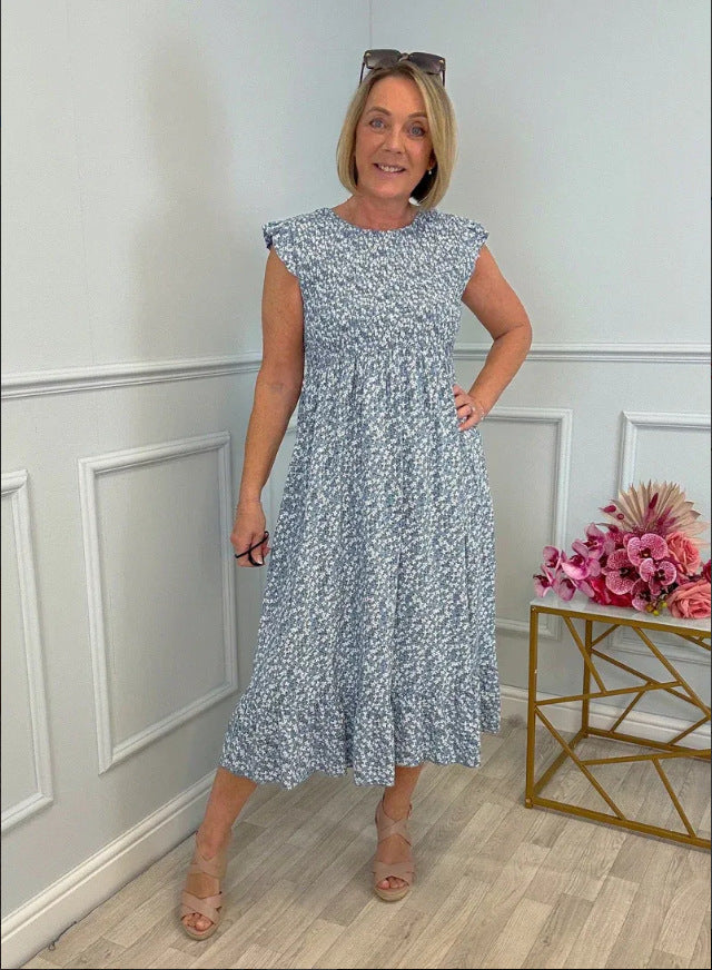 Rosa Fucci™ Elegancka sukienka z kwiatowym wzorem