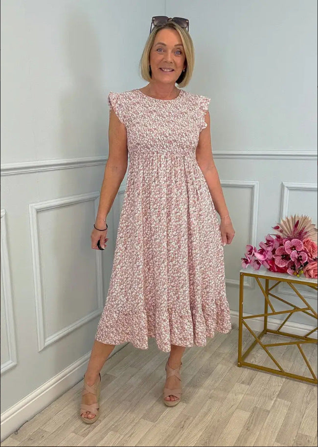 Rosa Fucci™ Elegancka sukienka z kwiatowym wzorem