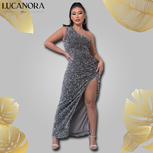 Rosa Guttilla™ Sukienka z cekinami z rozcięciem