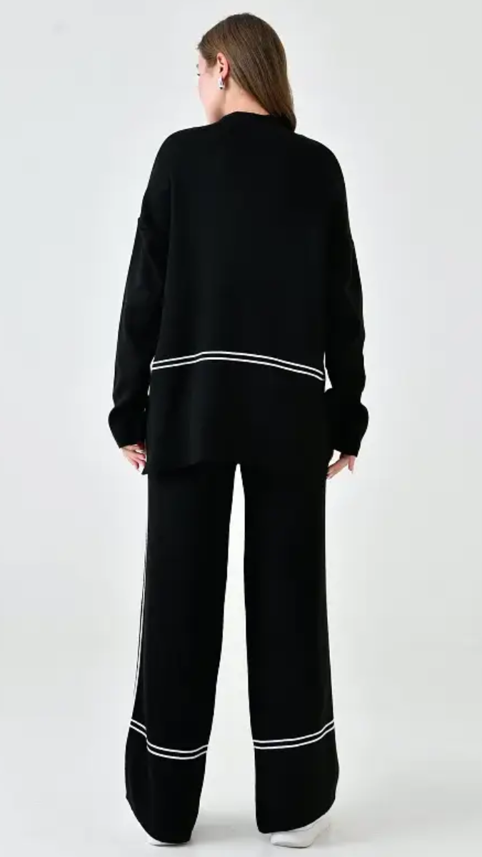 Rosalba Messano™ Elegancki jesienny komplet damski z półgolfem