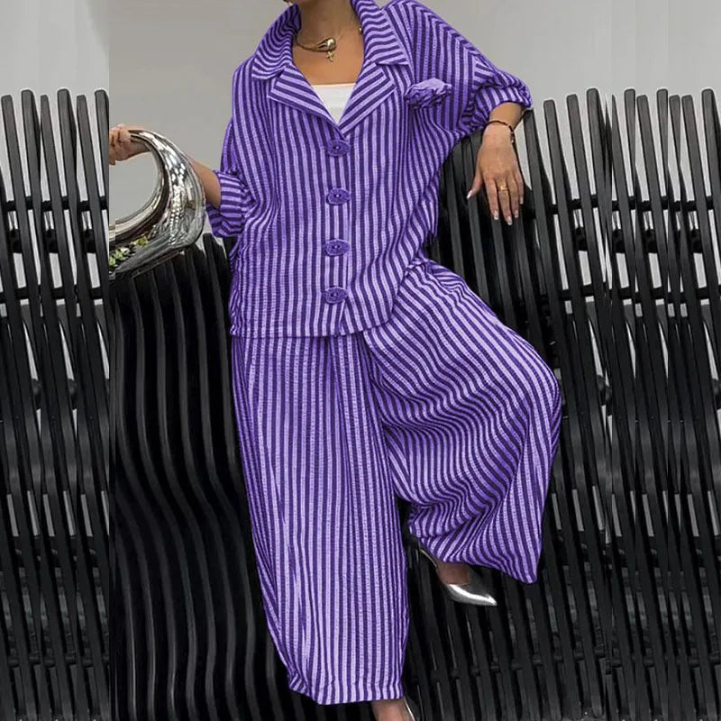 Ianira Rubin™ Elegancki zestaw w paski