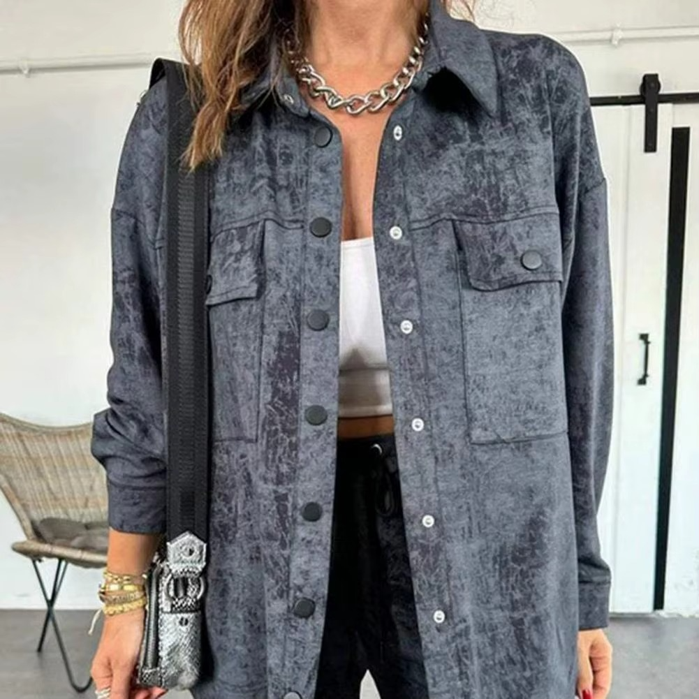 Demetria Biondi™ Lekki komplet składający się z marynarki i spodni z szerokimi nogawkami