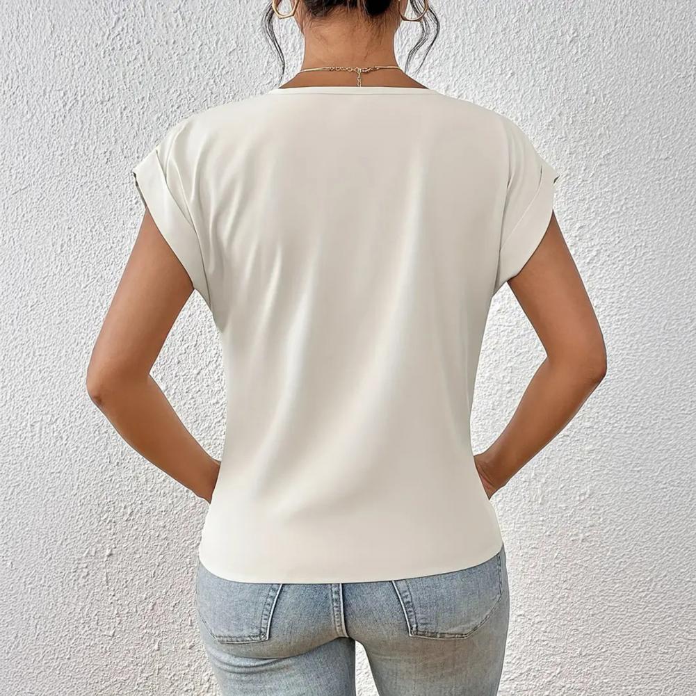 Tabita Varallo™ Oddychająca koszulka z modnym twist front