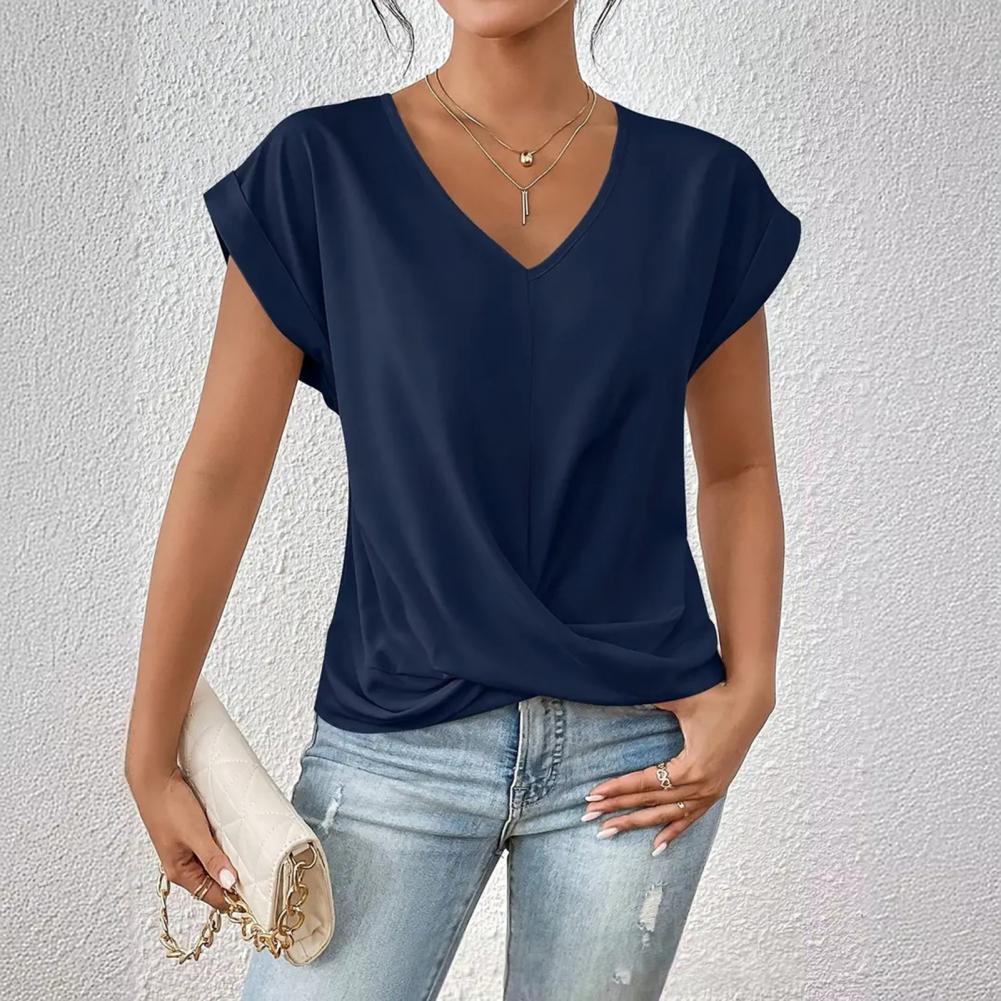 Tabita Varallo™ Oddychająca koszulka z modnym twist front