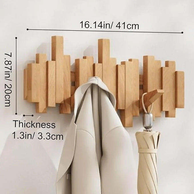 TimberHook™ Wieszak ścienny z drewna