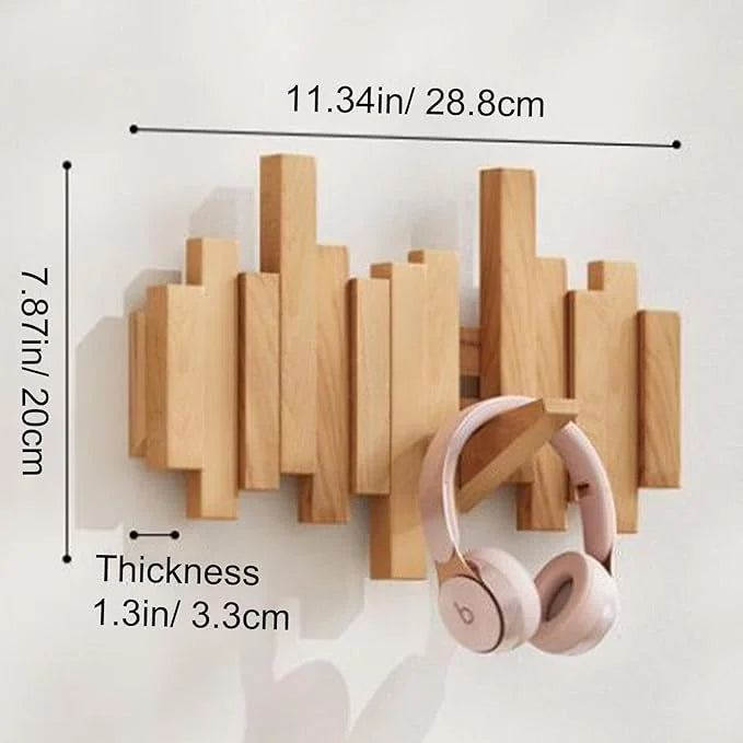 TimberHook™ Wieszak ścienny z drewna