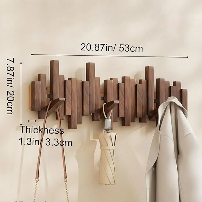 TimberHook™ Wieszak ścienny z drewna