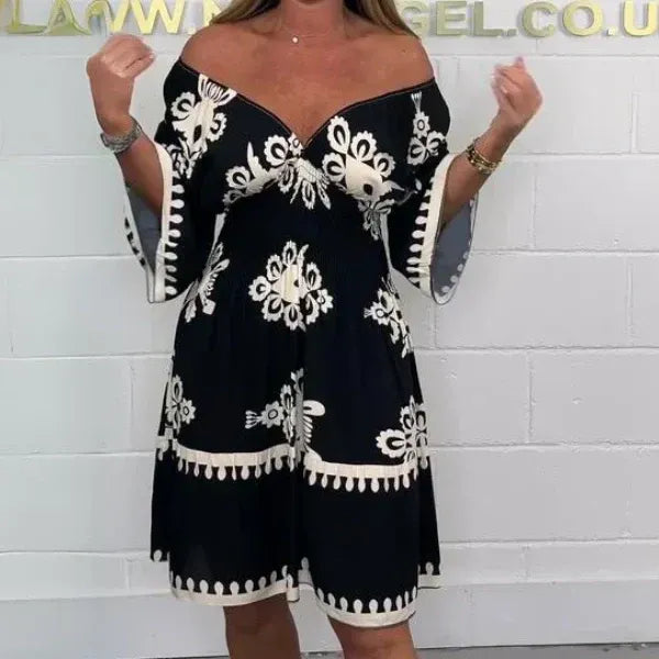 Ulfa Carboni™ Sukienka damska boho w kwiaty
