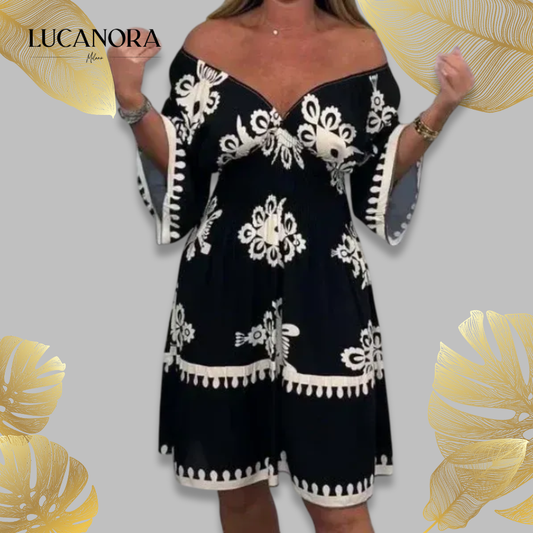 Ulfa Carboni™ Sukienka damska boho w kwiaty