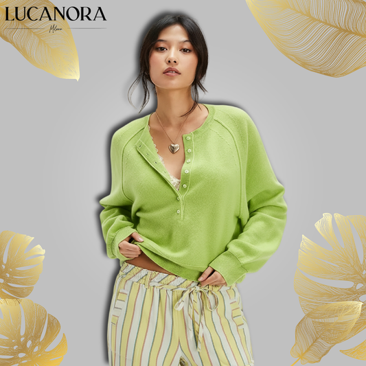 Zanita Michela™ Sweter Vintage z okrągłym dekoltem