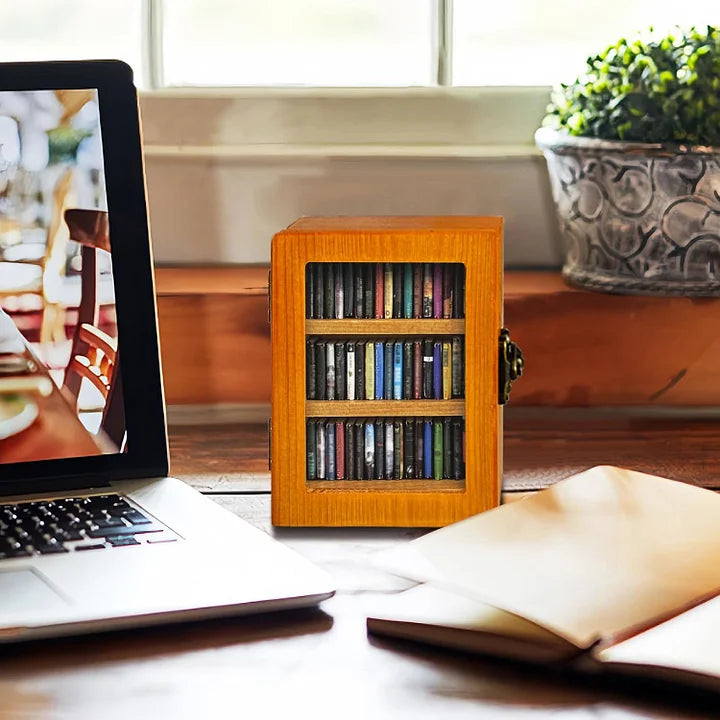 ZenShelf™ Mini drewniana półka dekoracyjna z książkami