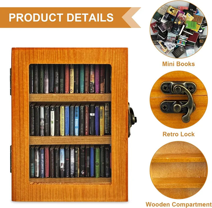 ZenShelf™ Mini drewniana półka dekoracyjna z książkami