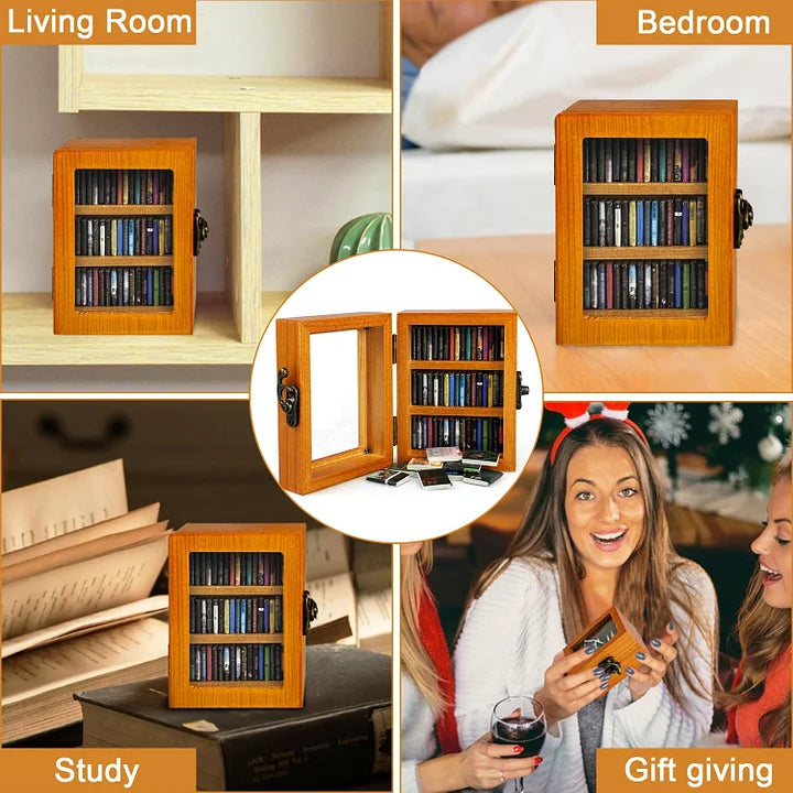 ZenShelf™ Mini drewniana półka dekoracyjna z książkami