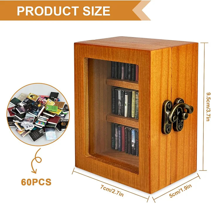 ZenShelf™ Mini drewniana półka dekoracyjna z książkami