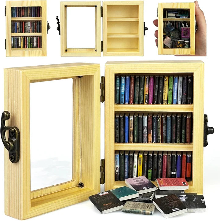 ZenShelf™ Mini drewniana półka dekoracyjna z książkami