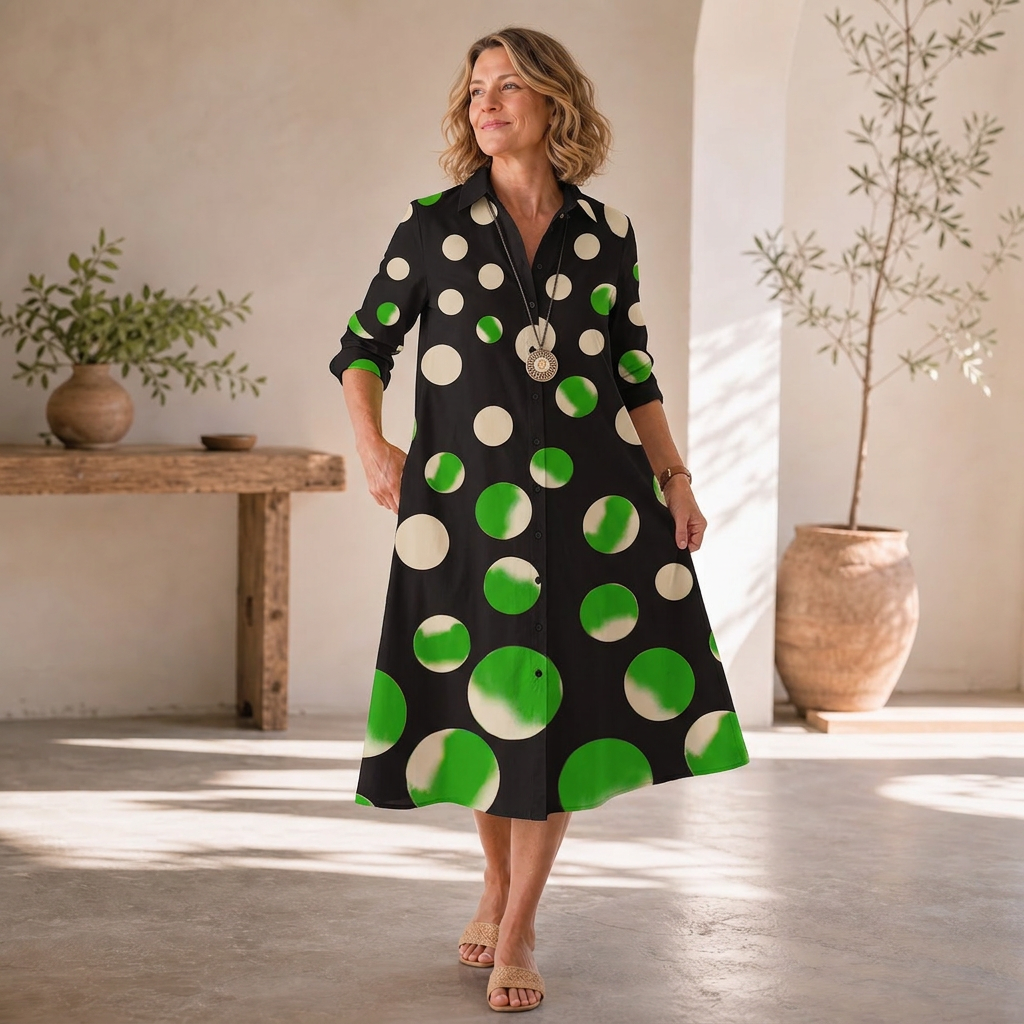 Agnese Lambruschini™ Elegancka sukienka midi dla bezwysiłkowego stylu