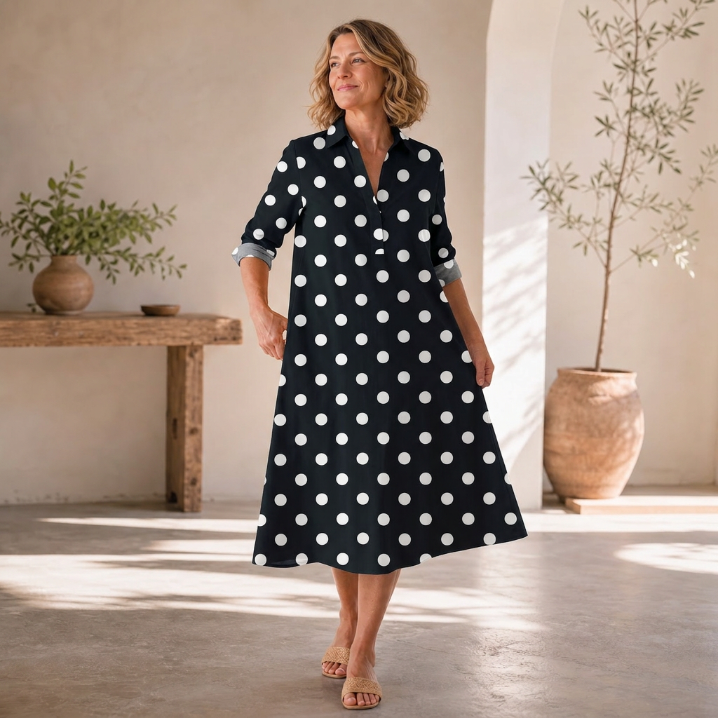 Agnese Lambruschini™ Elegancka sukienka midi dla bezwysiłkowego stylu