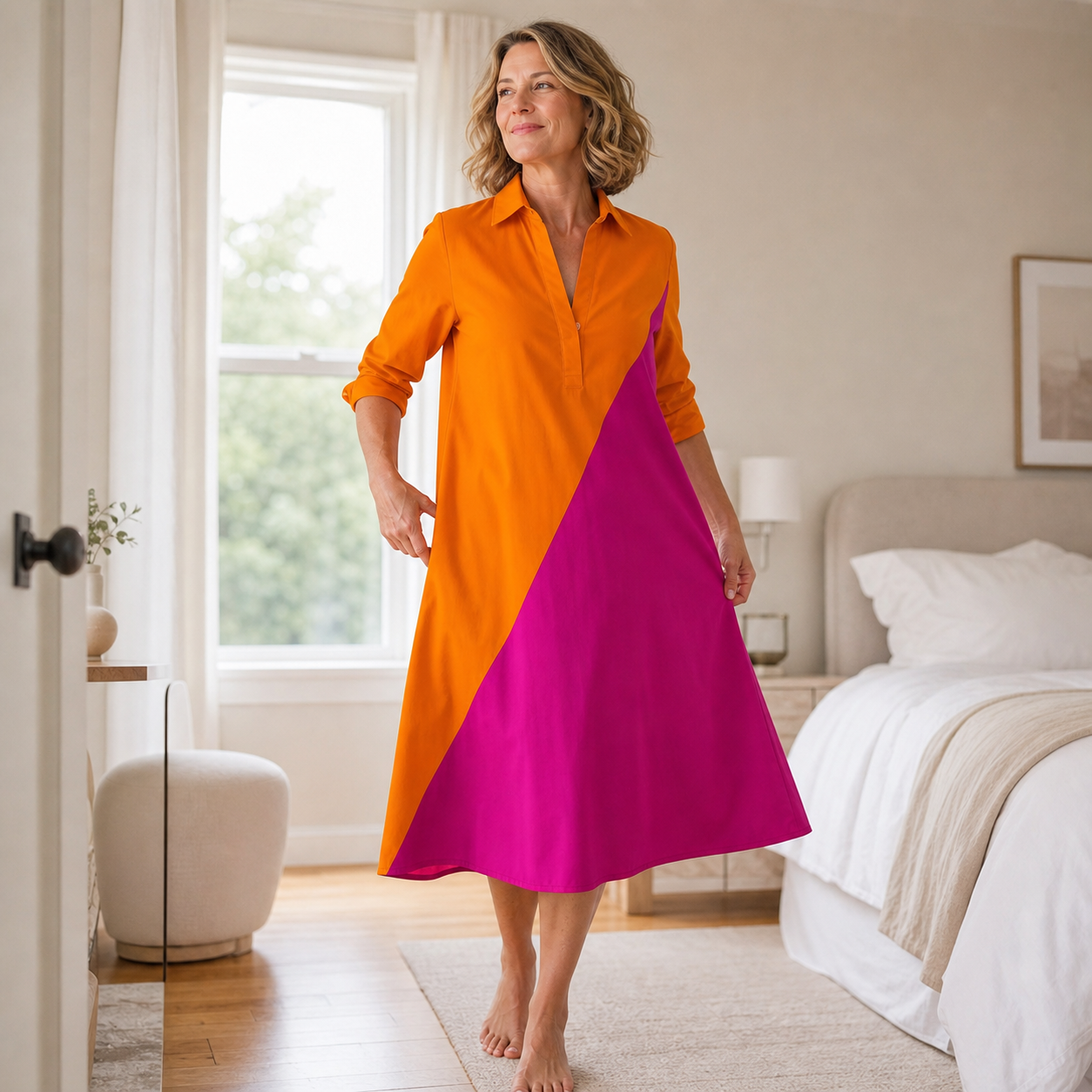Agnese Lambruschini™ Elegancka sukienka midi dla bezwysiłkowego stylu