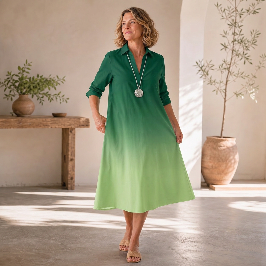 Agnese Lambruschini™ Elegancka sukienka midi dla bezwysiłkowego stylu