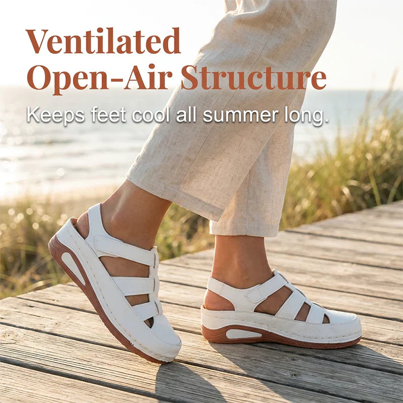AiryStep™ Oddychające sandały na koturnie na cały dzień komfortu